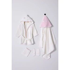 U.s. Polo Assn. Kız Bebek Krem Bornoz Seti