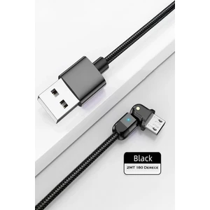 J4 Micro Usb 180 Derece 3A Şarj Kablosu -2mt