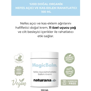 Doğal Organik Burun Açıcı Krem Rahat Nefes Tutulma Giderici Balm 100ML