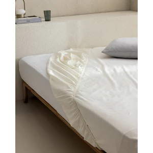 Madame Coco Manon King Size Plus %100 Pamuk Ranforce Lastikli Çarşaf - Ekru