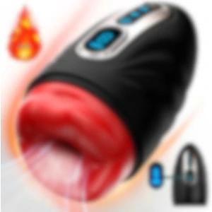 Feel Shop Şarjlı Isıtmalı Emiş ve Titreşimli Yumuşak Silikon Dudak Ağız Girişli Otomatik Oral Mastürbatör