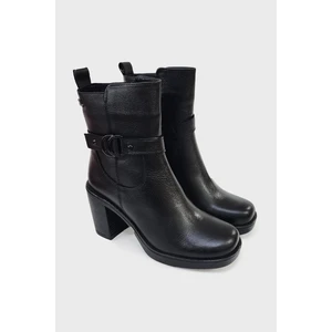 2453603 Kışlık Siyah Deri Bot  - Venüs