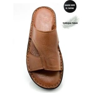 Erkek Terlik Hafif Terlik Deri A Şır. Taba