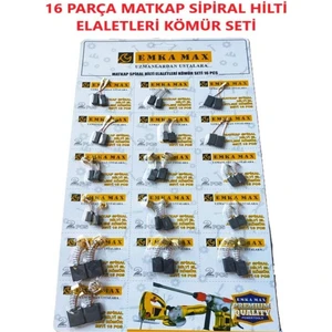 Hilti Matkap Sipiral Jet Taşı El Aletleri Kömür Seti 16 Parça Darbeli Matkap Matkap Kömürü Set