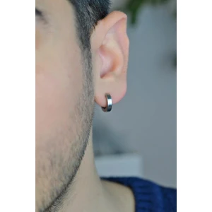 Erkek Sıkıştırmalı Deliksiz Çelik Halka Küpe Tekli