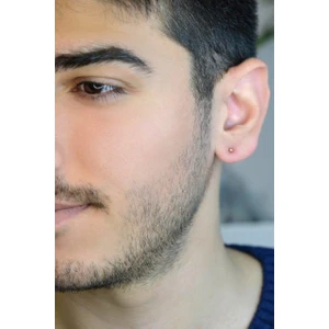 Erkek Nokta Küpe 2 mm Tekli