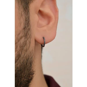 Eskitme Minimal Çelik Halka Küpe Erkek