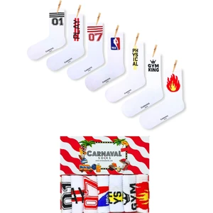 7'li Gym Spor Desenli Atletik Çorap Set 1045