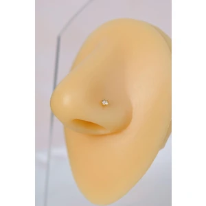 316 L Çelik Gold Renkli Tektaş Hızma Burun Piercingi Nostril Screw
