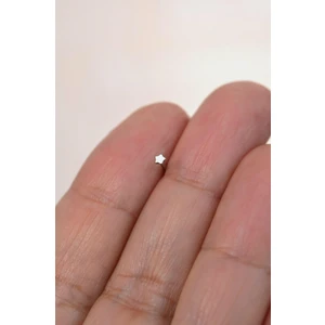 316 L Çelik Mini Yıldız Hızma Burun Piercingi Gümüş Renk
