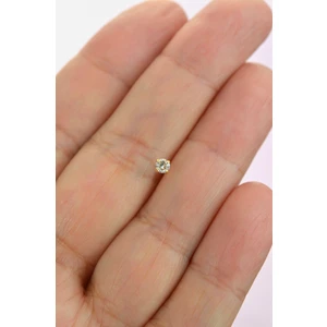 316 L Çelik 3 mm Tektaş Hızma Burun Piercingi Gold Renk