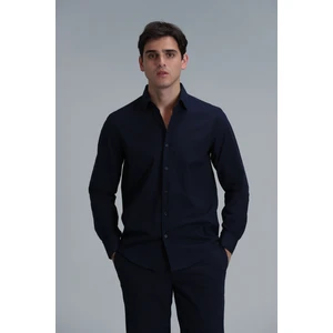 Lıne Erkek Basic Gömlek Comfort Fit Lacivert