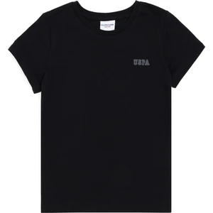 U.S. Polo Assn. Erkek Çocuk Siyah Bisiklet Yaka Tişört 50298086-VR046