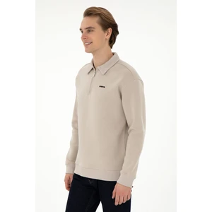 U.S. Polo Assn. Erkek Taş Sweatshirt 50298265-VR049