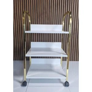 Ay Kozmetik Raflı Tekerlekli Etajer