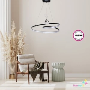 3 Renk Yanabilen Şeker Top Aksesuarlı Modern Ledli Avize