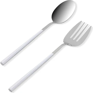 The Mia Bianco Salata Servis Takımı Gümüş 2 Parça