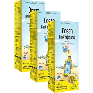 Ocean Omega3 Şurup 150 ml - Limon Aromalı - 3 Adet