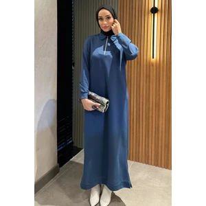 Yarım Fermuarlı Tesettür Elbise P-00013106