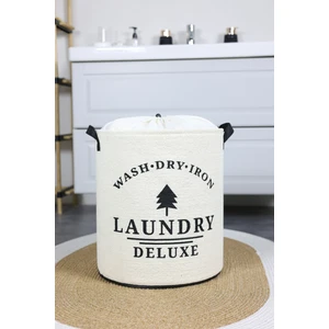 Rope Home Laundry Baskılı Fileli Havlu Kıyafet Kirli Çamaşır Sepeti 37 x 40