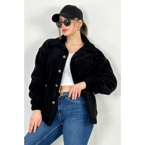 Lost Wintage Hırka Bay/bayan  Pamukluvwelsoft Peluş Düğmeli Çift Cepli Oversıze Ceket