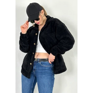 Lost Wintage Hırka Bay/bayan  Pamukluvwelsoft Peluş Düğmeli Çift Cepli Oversıze Ceket