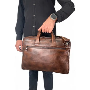 Huflex Hakiki Deri Taba Laptop & Evrak Portföy Çantası (38 * 26 Cm)