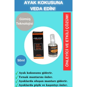 Ayak ve Tırnak Mantar Gümüş Spreyi, Koku Giderici ve Nemlendirici Bakım Spreyi 50 ml