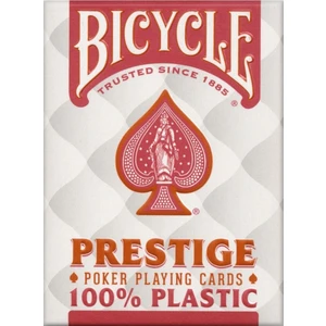 Bicycle® Prestige Rider Back 100% Plastik Jumbo Endeks Oyun Kartları, Kırmızı