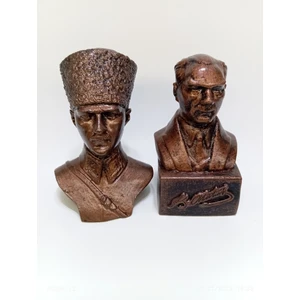 Tedi Sanat Mustafa Kemal Atatürk Büst Heykel  2li