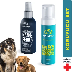 Köpeklere Özel Koruyucu Hijyen Paketi - Koruyucu Kuru Şampuan Ve Nano Series Yoğun Cilt Bakım Spreyi