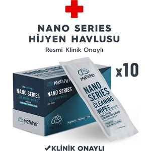 Nano Series Büyük Bakım Havlusu, Kedi Köpek Göz Kulak Ağız Temizleme, 10 Adet