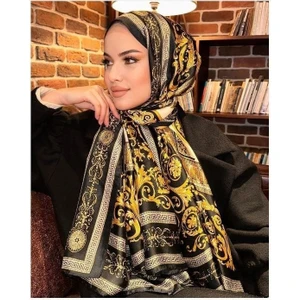 Vual Ipek Şal Siyah Gold