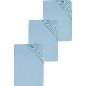 3 Adet Düz Pamuklu Tek Kişilik Lastikli Penye Çarşaf