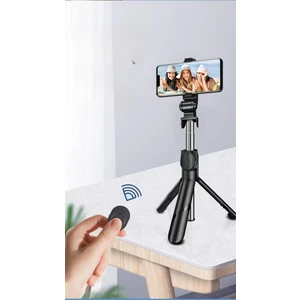 Selfie Çubuğu Tripod Siyah Kumandalı Bluetoothlu TP-1019
