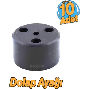 Kapsül 3.7 cm Siyah 10 Adet Mobilya Ayak Yükseltici Baza Ayağı Koltuk Kanepe Altı Puf Ayakları