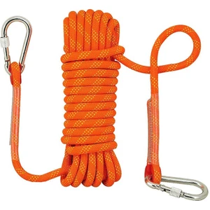 10M Kaya Çapı 12 mm Ağır Hizmet Tipi Ağaç Yangın Kaçış Emniyet Halatı 2 Karabina ile Rappelling Balıkçılık Kamp Yürüyüş ve Dağcılık ile Uyumlu (Yurt Dışından)