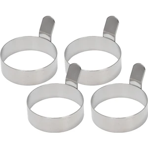 4 Adet Yumurta Kızartma Halkaları Paslanmaz Çelik Omlet Modeli Gözleme Yüzükler Yuvarlak Kızarmış Poach Kalıp Saplı S (Yurt Dışından)