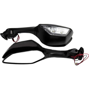 -10R ZX10R 10R 2011-2015 ile Uyumlu LED Dönüş Sinyalleri Işıkları ile Motosiklet Dikiz Aynaları (Yurt Dışından)