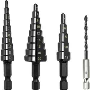 4 Adet 3-12 4-12 4-20MM Hss Düz Oluk Adım Matkap Ucu Nitrür Büküm Matkap Ahşap Metal Delik Kesici Çekirdek Delme Araçları (Yurt Dışından)