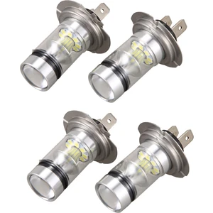 2 Çift Yüksek Güçlü LED H7 Ampul 100W 20LED Araç Sis Farı Lambası Farlar 6000K Beyaz (Yurt Dışından)