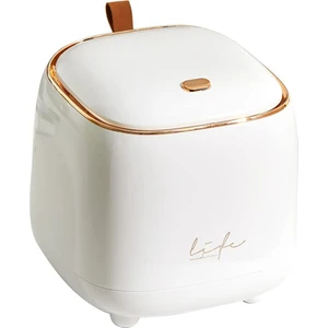 Mini Tezgah Üstü Çöp Kovası, Pres Tipi Kapaklı Çöp Kovası, 0,5 Galon/1,5 Litre Çöp Sepeti Çöp Kovası Dispenseri, Beyaz (Yurt Dışından)