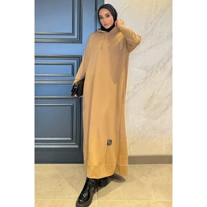 Kapüşonlu Cepli Tesettür Elbise