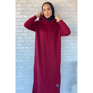 Kapüşonlu Cepli Tesettür Elbise
