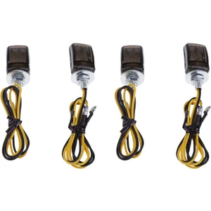 4 Adet Evrensel LED Siyah Mini Minik Küçük Göstergeler Dönüş Sinyalleri Motosiklet Motorlu Bisiklet (Yurt Dışından)
