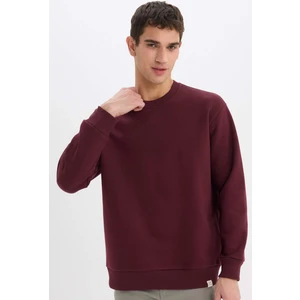 Oversize Geniş Kalıp Bisiklet Yaka Kalın Basic Düz Sweatshirt T5139AZ24AU