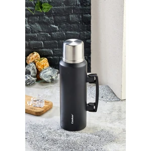 1.5 Litre Çift Katlı Çelik Termos - 24 Saat Sıcak, 48 Saat Soğuk, Kulplu (Kamp, Piknik, Ofis, Seyahat, Outdoor)