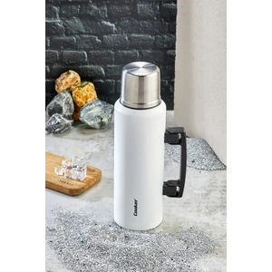 1.5 Litre Çift Katlı Çelik Termos - 24 Saat Sıcak, 48 Saat Soğuk, Kulplu (Kamp, Piknik, Ofis, Seyahat, Outdoor)