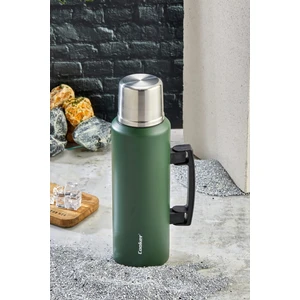 1.5 Litre Çift Katlı Çelik Termos - 24 Saat Sıcak, 48 Saat Soğuk, Kulplu (Kamp, Piknik, Ofis, Seyahat, Outdoor)