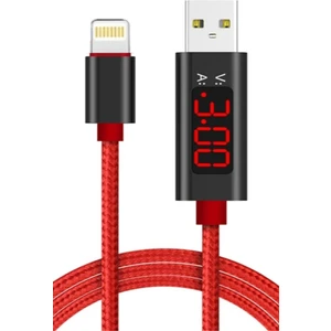 J12 Lightning IOS V-A Led Göstergeli Şarj Kablosu -1mt